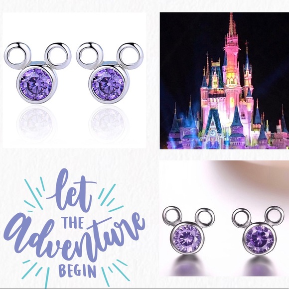 Jewelry - Purple Mickey Mouse Head earrings